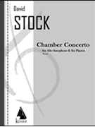 Chamber Concerto for Saxophone and Six Players - Full Score by Stock David for