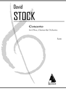Concerto for Oboe Clarinet and Orchestra - Full Score by Stock David for