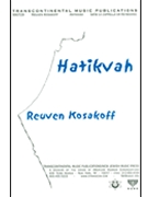 Hatikvah (The National Anthem Of Israel) (SATB) by Kosakoff Reuven for SATB