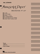 Manuscript Paper--Deluxe Pad by for Manu Paper (12 Stave - 3-Hole Pad 9 x 12)