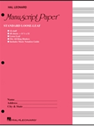 Manuscript Paper--loose Leaf Standard by for Manu Paper (12 Stave - 8.5 x 11 Loose Leaf)