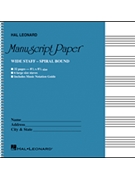 Wide Staff Wirebound Manuscript Paper by for Manu Paper (6 Stave - 8.5" X 8.5")