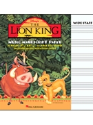 Lion King Music Manuscript Book by Wide Line 32 Pag - Saddle-stitch 8.5 - for Manu Paper