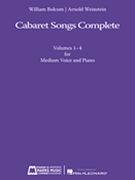 Cabaret Songs Complete Vols 1-4 by Bolcom WIlliam for Medium Voice (Vols 1-4 Complete)
