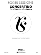 Concertino for Chamber Orchestra by Sessions Roger for Study Score