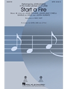 Start a Fire by De Vries Marius - Huff Mac - John Legend for SATB and Piano