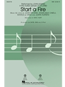 Start a Fire by De Vries Marius - Huff Mac - John Legend for SAB and Piano