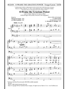 O Praise the Gracious Power by Larson Lloyd Troeger and Oxenham for SATB and Organ