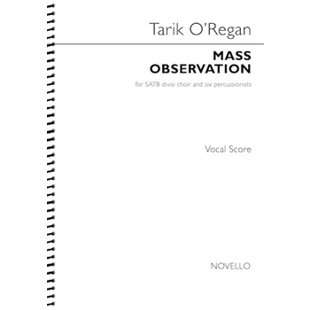 Mass Observation - Vocal Score for SATB and Percussion