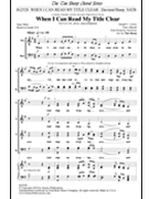 When I Can Read My Title Clear by Lowry Joseph C - Sharp Tim - Isaac Watts for SATB a cappella