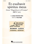 Et exultavit spiritus meus - from Magnificat in D major BWV 243 by Bach Johann Sebastian Robb Peter Ed. for Unison and Piano