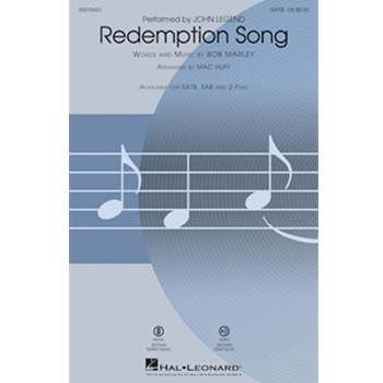 Redemption Song by Marley Bob - Huff Mac - John Legend for ShowTrax CD