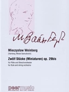 Zwolf Stucke (Miniature ) / 12 Pieces (Miniatures) Op. 29bis - Flute and String Orchestra - Score by Weinberg Mieczyslaw for