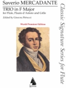 Trio in F - for Flute Flauto D'amore (or Alto Flute) and Cello Score and Pa by Saverio Mercadante - Petrucci Ginevra - for