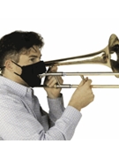 Wind Instrument Face Mask - Large Size Double-Layer Mask by for