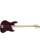 Element 4 Electric Bass - Trans-Red Finish - With Open Pore Maple Fretboard by for