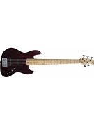 Element 5 Electric Bass - Trans-Red Finish - With Open Pore Maple Fretboard by for