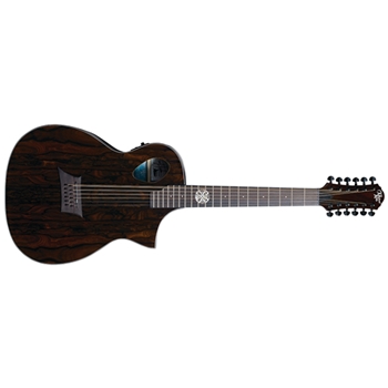 Forte Port 12 - Randy Jackson of Zebra Signature - 12-String Acoustic/Electric Guitar with Fishman Electronics - Gloss Ziricote Finish by Randy Jackson for