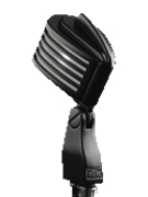 The Fin - Black Body/White LED - Retro-Styled Dynamic Cardioid Microphone
