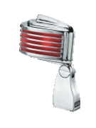 The Fin - Chrome Body/Red LED - Retro-Styled Dynamic Cardioid Microphone