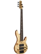 Pinnacle 5 Active Bass - Electric Bass Guitar with Natural Burl Finish