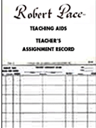 Teaching Aids Teacher's Assignment Record by for