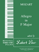 Recital Series For Piano Green (Book IV) Allegro In F Major by Mozart Wolfgang Amadeus for