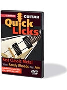 Fast Classic Metal - Quick Licks by Randy Rhoads for Guitar