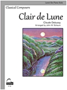 Clair De Lune by Debussy Claude - Schaum - for Piano