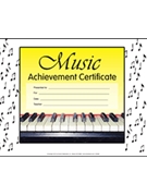 Music Achievement Certificate for