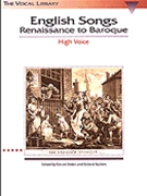 English Songs: Renaissance To Baroque by Vocal Library - Stolen S - for High Voice Collection