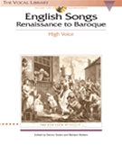 English Songs: Renaissance To Baroque by Various - Stolen S - for High Voice (Vocal Library - w/Audio Access)