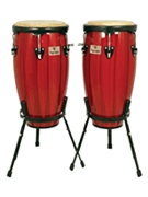 Artist Hand-Painted Series Red Conga and Tumba by for