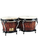 Supremo Series Chiseled Orange Finish Bongos by for