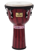 Artist Series Hand-Painted Red Finish Djembe by for