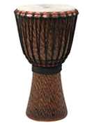 Hand-Carved Chiseled Orange Series Djembe by for