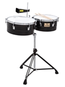 Black Powder-Coated Shell Timbales by for