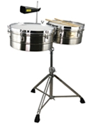 Brushed Chrome Shell Timbales by for