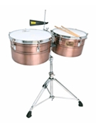 Deep-Shell Antique Copper Finish Timbales by for