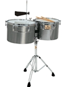 Extra-Deep Shell Brushed Chrome Timbales by for