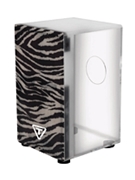 29 Series Clear Acrylic Cajon With Premium Fiberglass Front Plate - Zebra Design by for