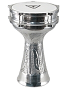 Hand-Hammered Aluminum Darbuka by for