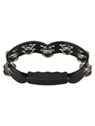 Black Hand Held Plastic Tambourine by for