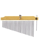 25 Chrome Chimes with Natural Finish Wood Bar by for