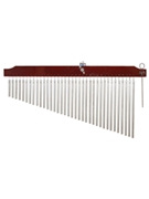 36 Chrome Chimes with Brown Finish Wood Bar by for