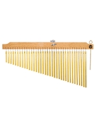 36 Gold Chimes with Natural Finish Wood Bar by for