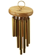 18 Gold Plated Chimes on Siam Oak Bar by for