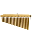 72 Gold Chimes with Natural Finish Wood Bar by for