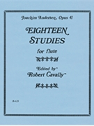 18 Studies Opus 41 by Andersen J - Cavally Robert - for Flute Method