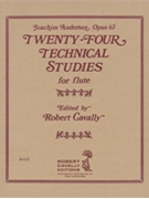 24 Technical Studies Opus 63 by Andersen J - Cavally Robert - for Flute Method